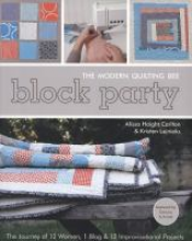 Block Party Book Cover with illustrations of quilts