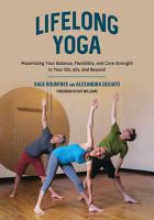 Three people in a yoga pose. Text reads Lifelong Yoga