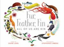 Fur, Feather, Fin book cover with animals flying in a circle