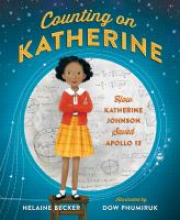 Counting on Katherine book cover with girl standing in front of moon