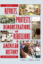 Book cover showing various kinds of protests and battles.