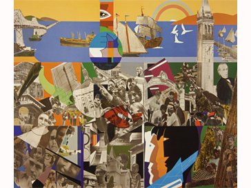 Boom! a collage of Berkeley landmarks and activists