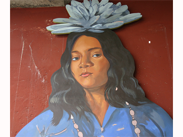 Ohlone woman depticted on mural