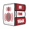 In the Stax logo